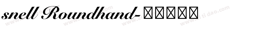 snell Roundhand字体转换